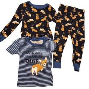 ​Mick Mack Ltd. Toddler Corgi Pajama Set - 3 Piece Mix & Match - 18M